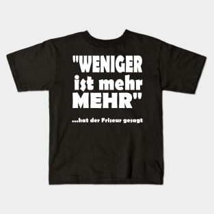 Weniger ist Mehr Glatze Geschenk Kids T-Shirt